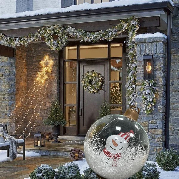 Airbelle 24 Inch Outdoor Christmas PVC Inflatable Decorated Ball