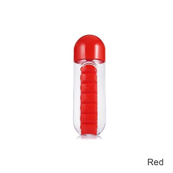 Fillpill Water Bottle With Weekly Pillbox