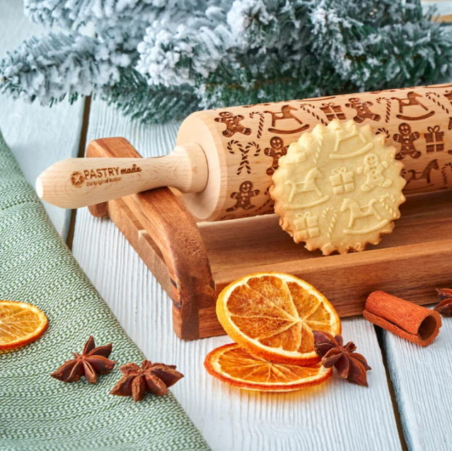 Nola Christmas Rolling Pin | Special Cookies In Just One Step