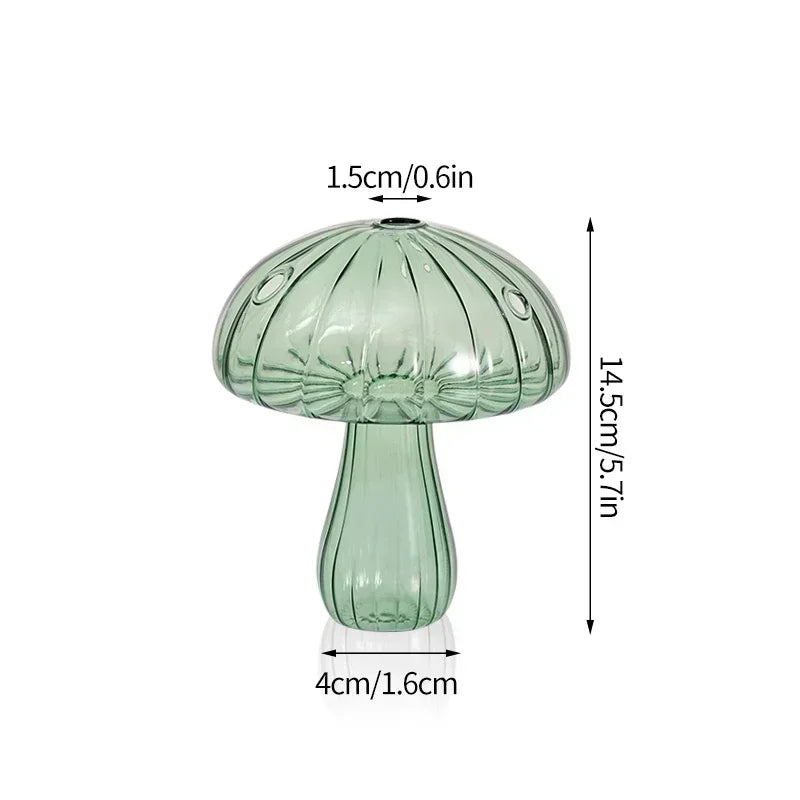 Fungglass Cactus & Mushroom Transparent Glass Vases