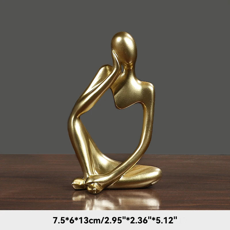 Sculptopia Sand Color The Thinker Abstract Sculpture