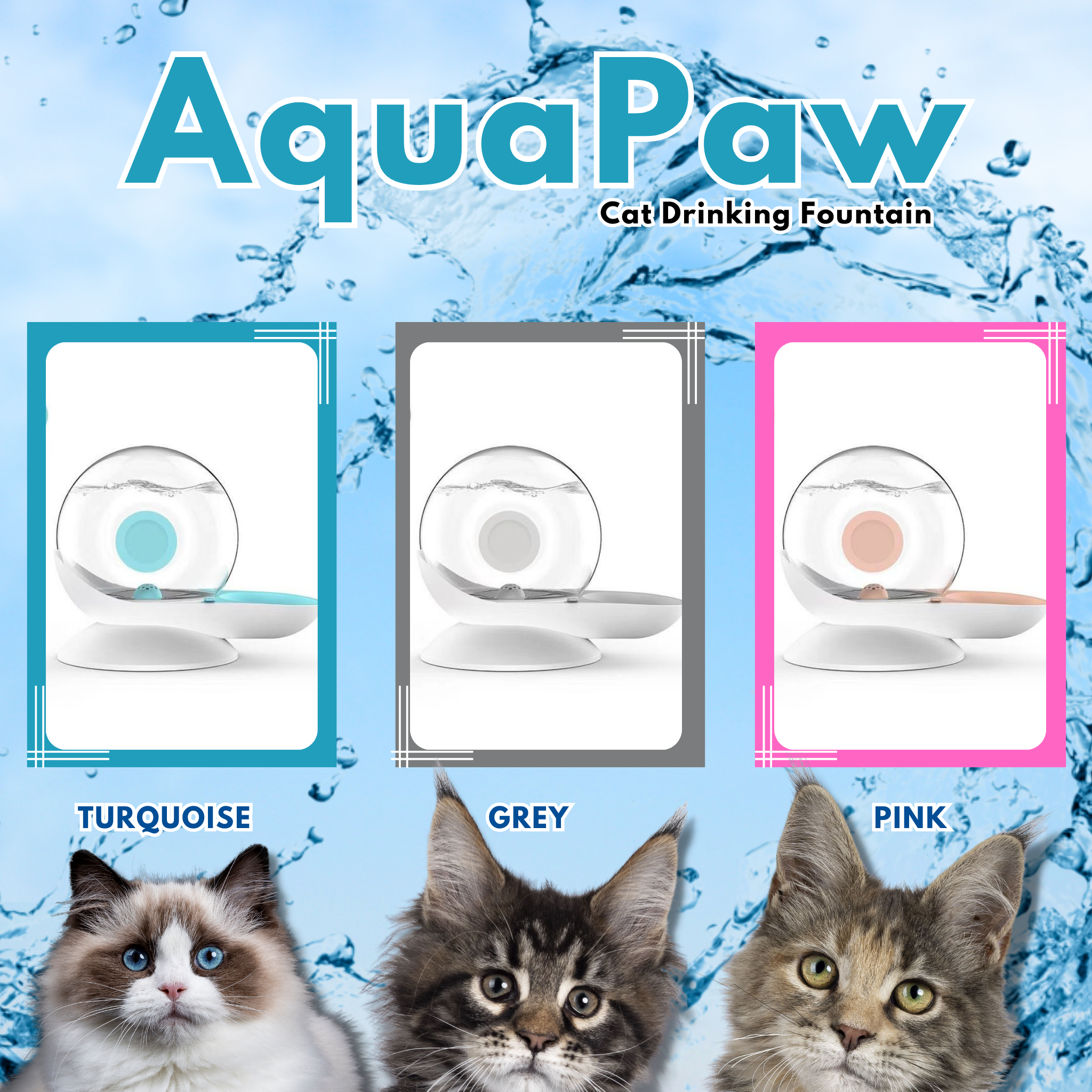 AquaPaw™ Cat Drinking Fountain