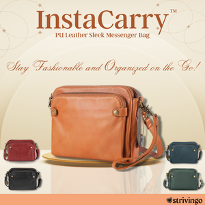 InstaCarry™ PU Leather Sleek Messenger Bag