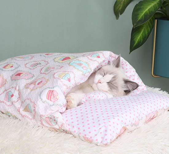 Floofy Kawaii Cat Bed House