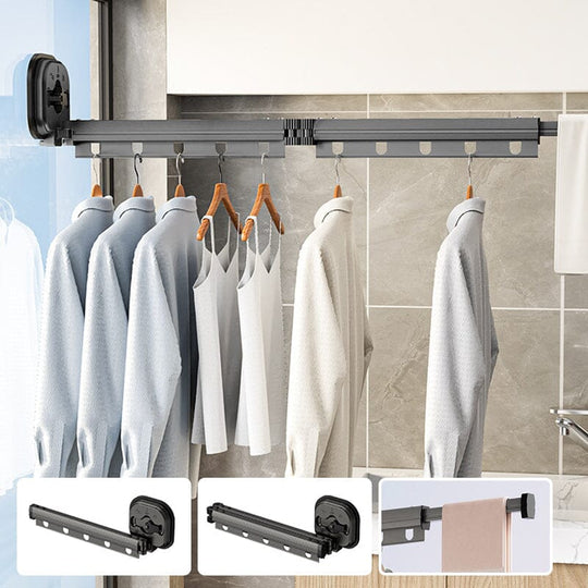 Securack Suction Cup Clothes Hanger Rack