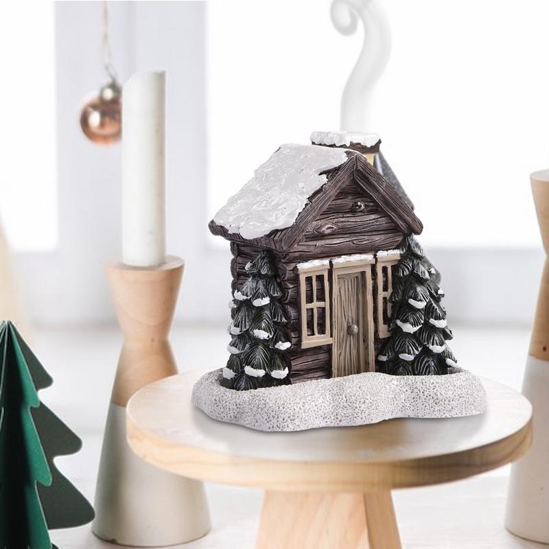 Comfrost™ Snowy Log Cabin Incense Burner | Incl. 2 Incense Cones