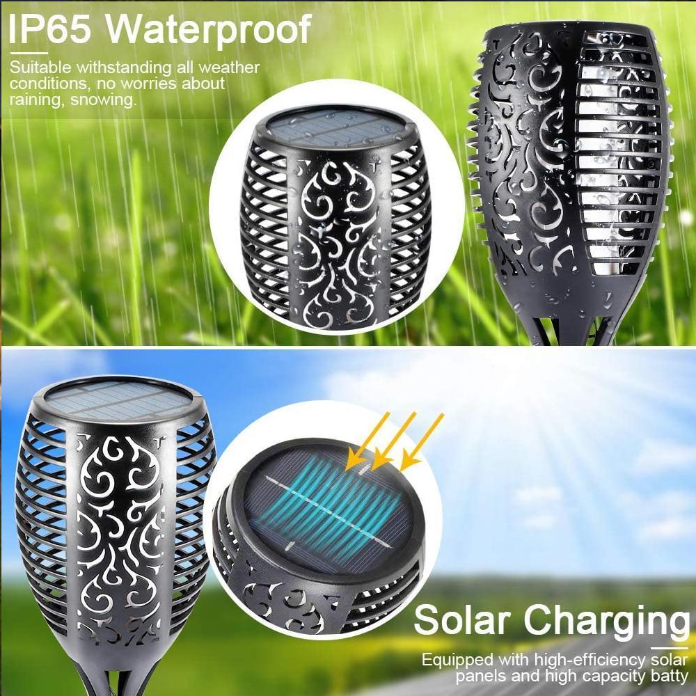 BUY 1 GET 2 | FireGlow™ Solar Flame Flickering Garden Torch Lights