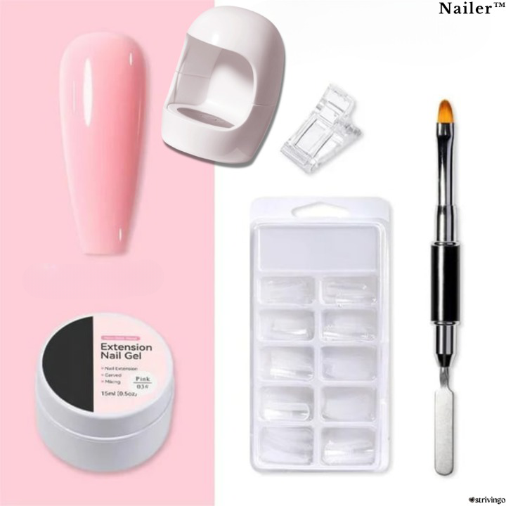 Nailer™ Nail Extension Builder Gel Set | incl. UV-lamp!