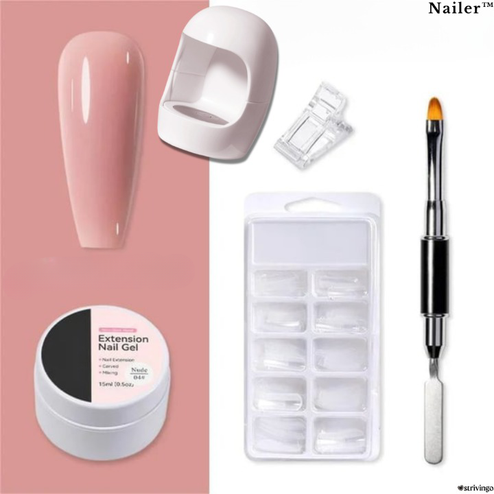 Nailer™ Nail Extension Builder Gel Set | incl. UV-lamp!