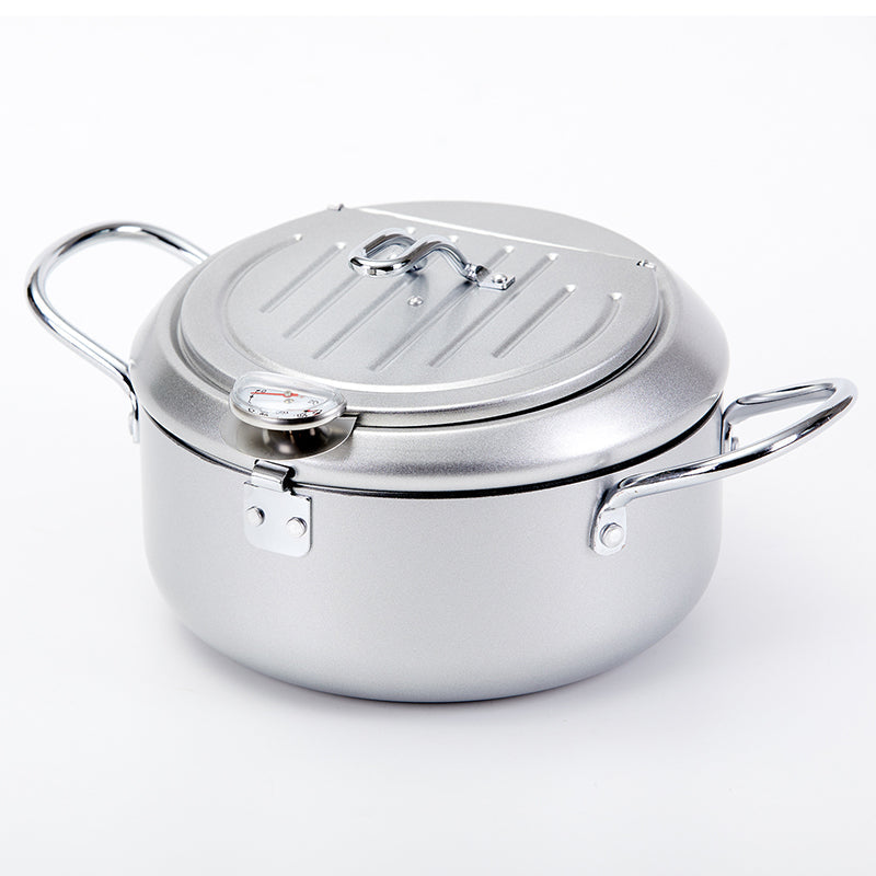 Sizzleaze Deep Frying Pot with Precision Thermometer