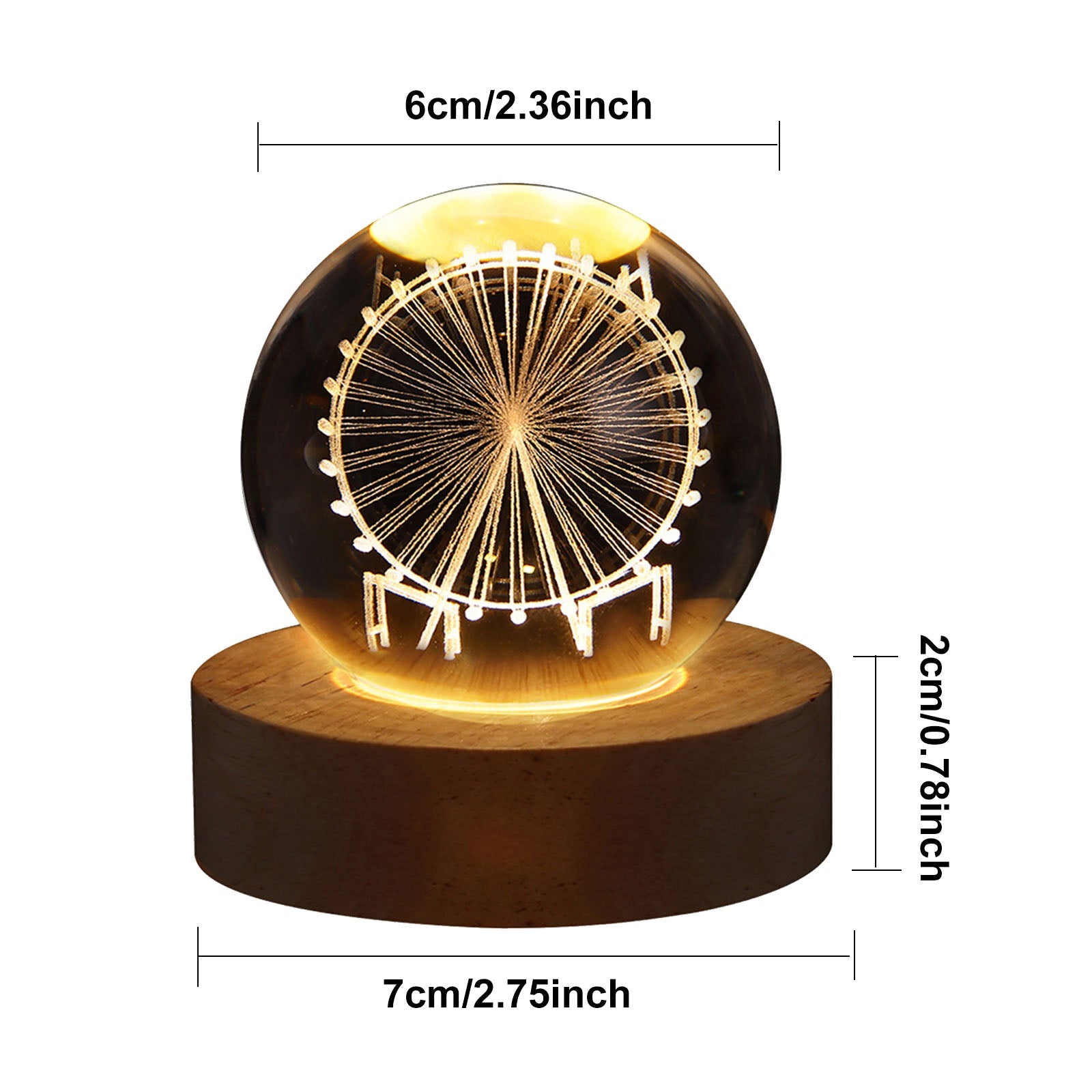 50% OFF | Crysnight Mini Crystal Ball Night Light