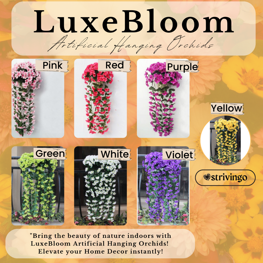 LuxeBloom™ Artificial Hanging Orchids | ** Amazing 2-for-1 Deal **