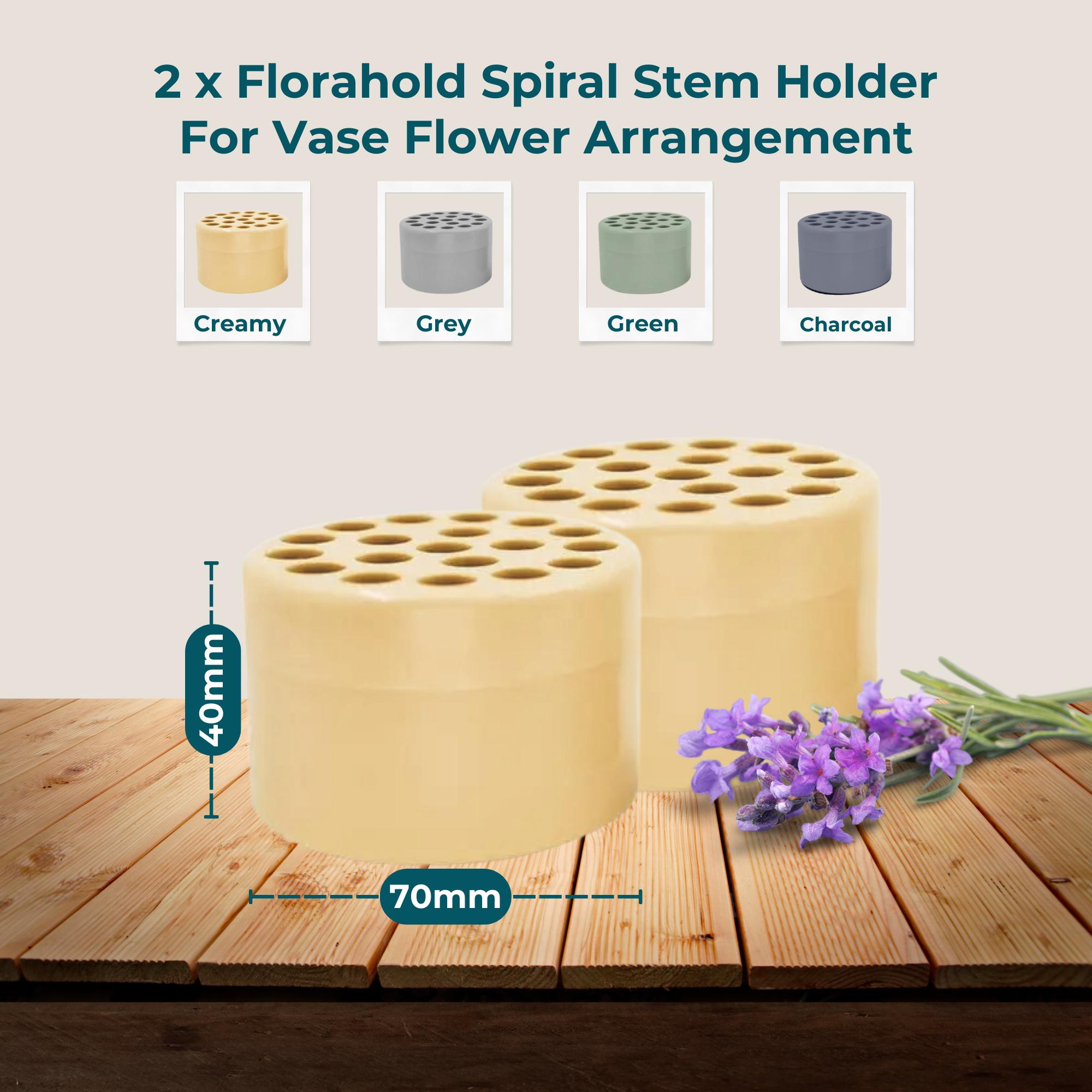 Florahold Spiral Stem Holder For Vase Flower Arrangement | BUY 1 GET 1 FREE (2PCS)