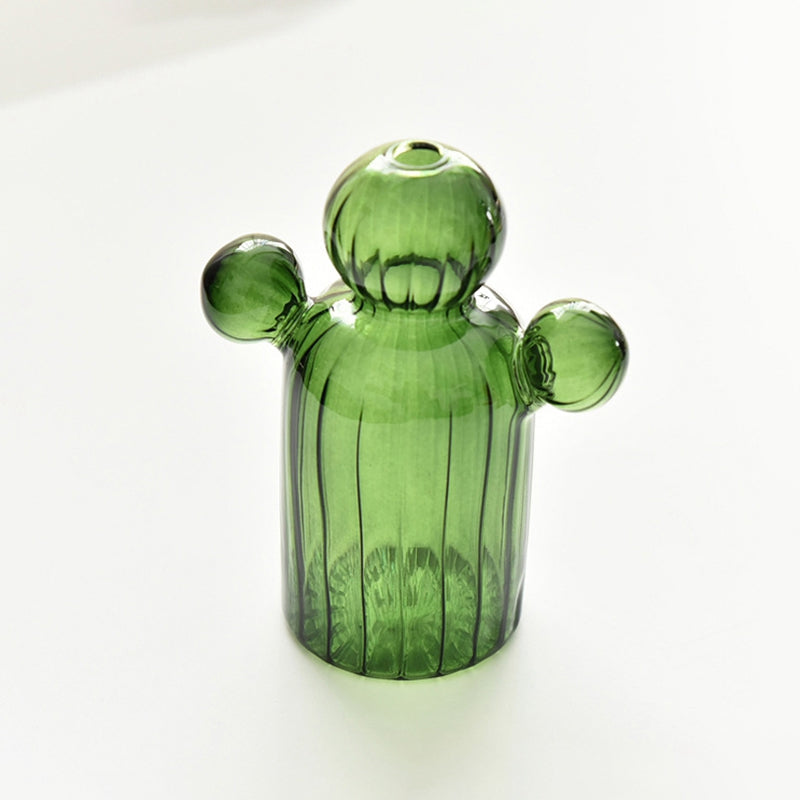 Fungglass Cactus & Mushroom Transparent Glass Vases