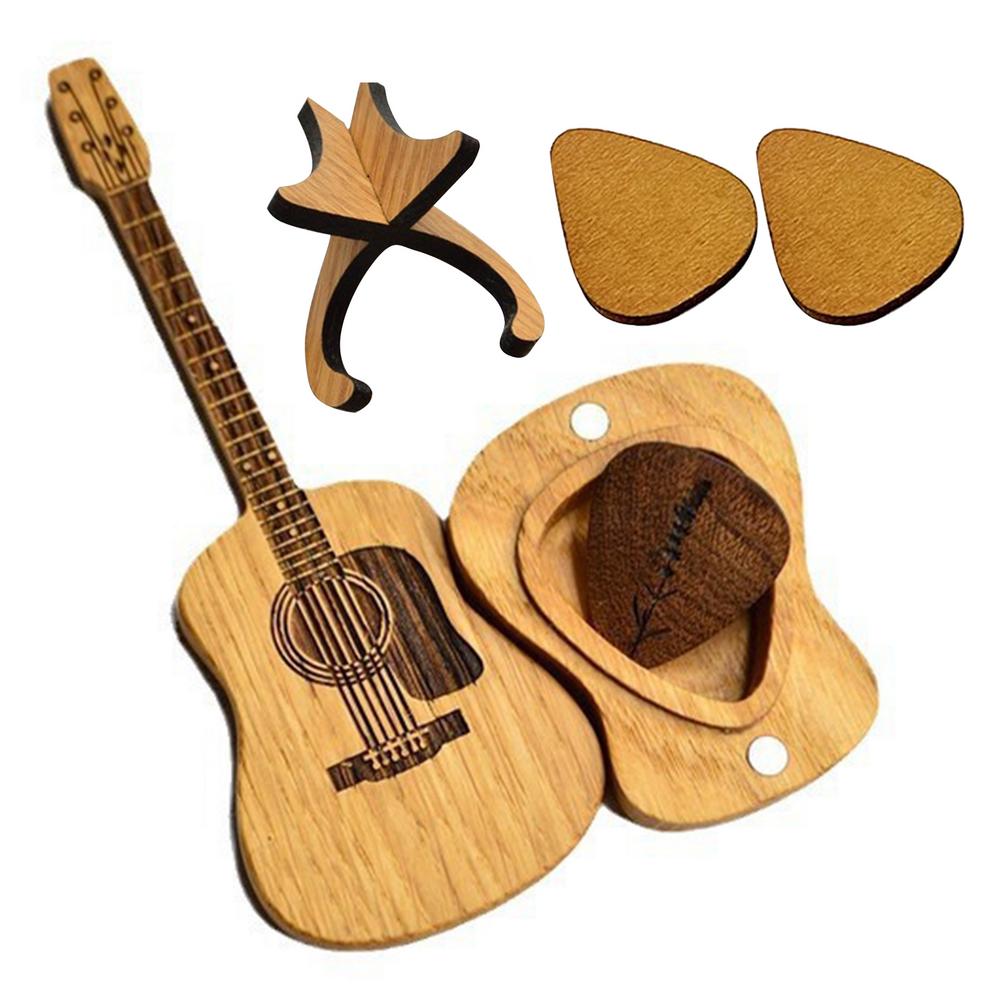 50% OFF | Plaxo Wooden Guitar Plectrum Case