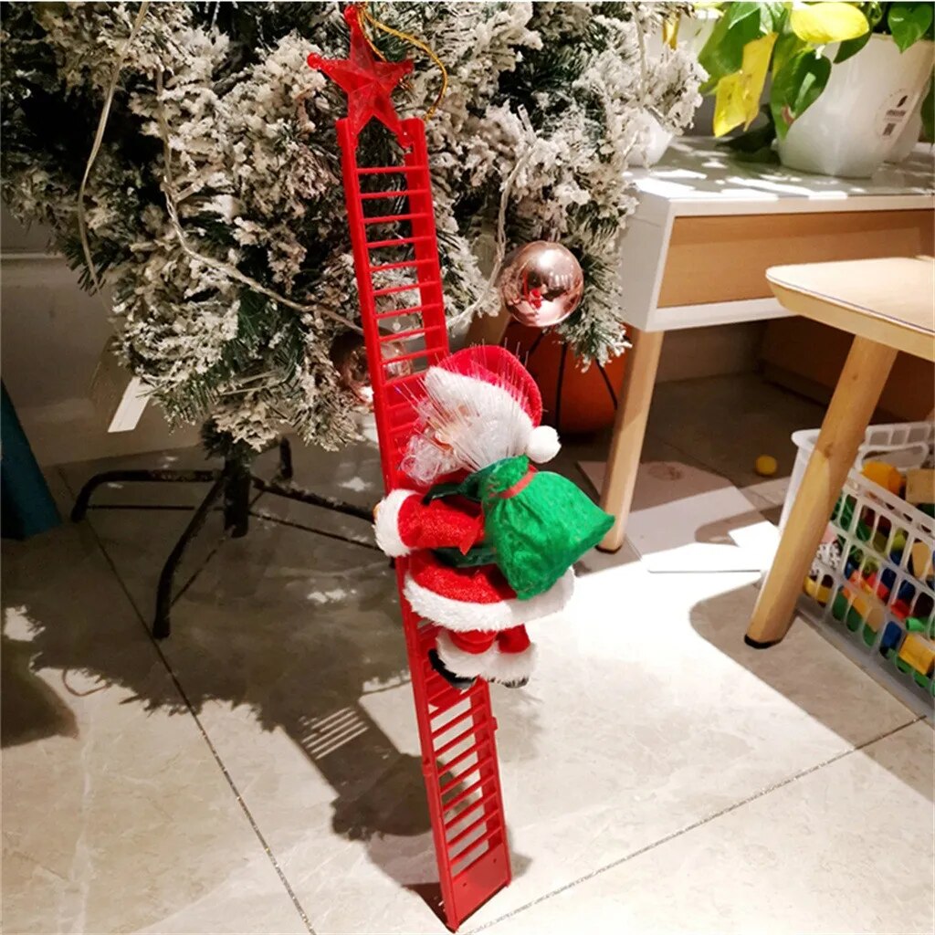 Clausie™ Santa Claus Ladder Climber | An End To Boring Decoration