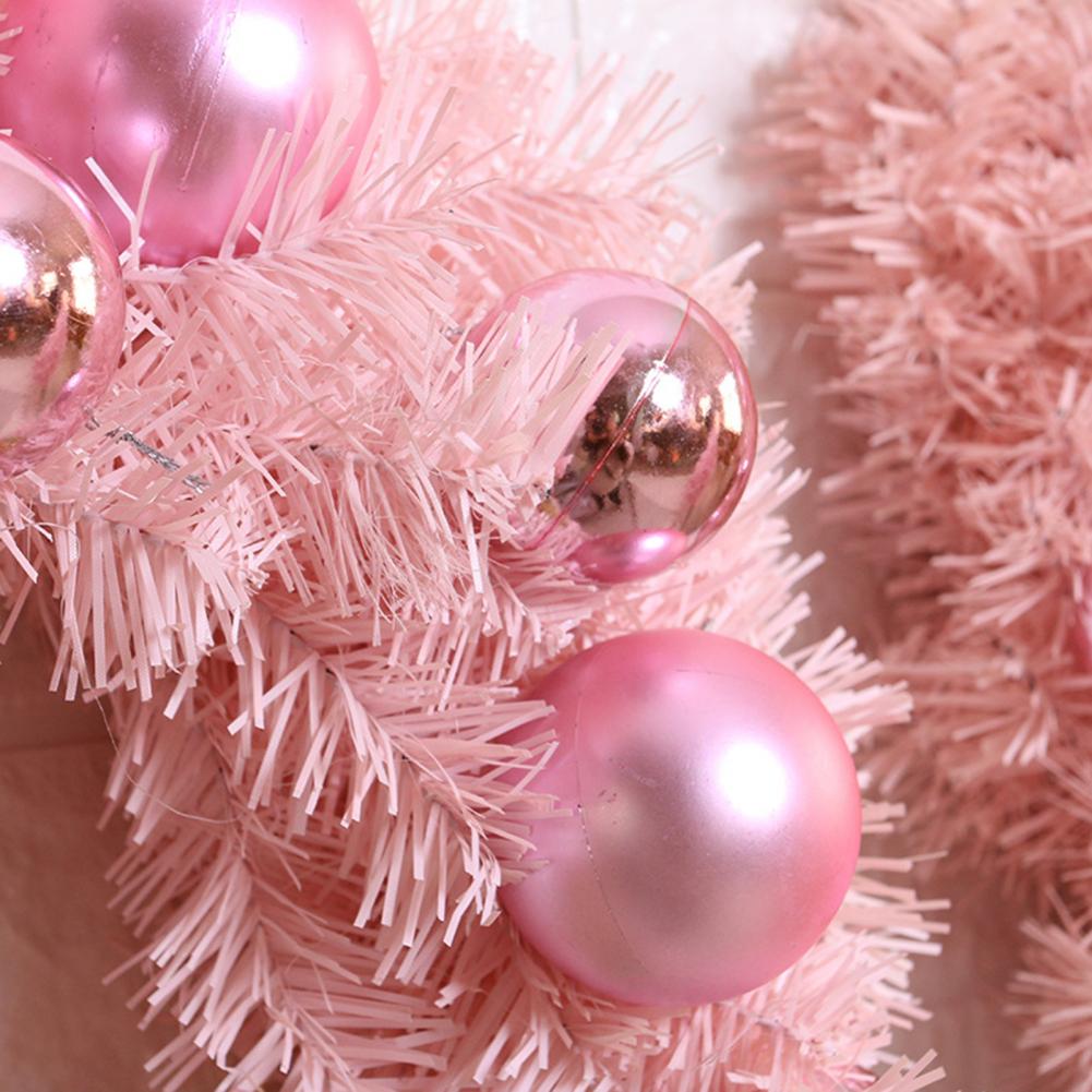 Hoopink 12/16 Inch Pink Christmas Wreath