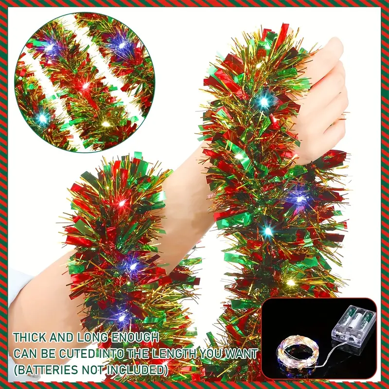 Joytinsel 16 Ft Christmas Tinsel Garland – Set of 2