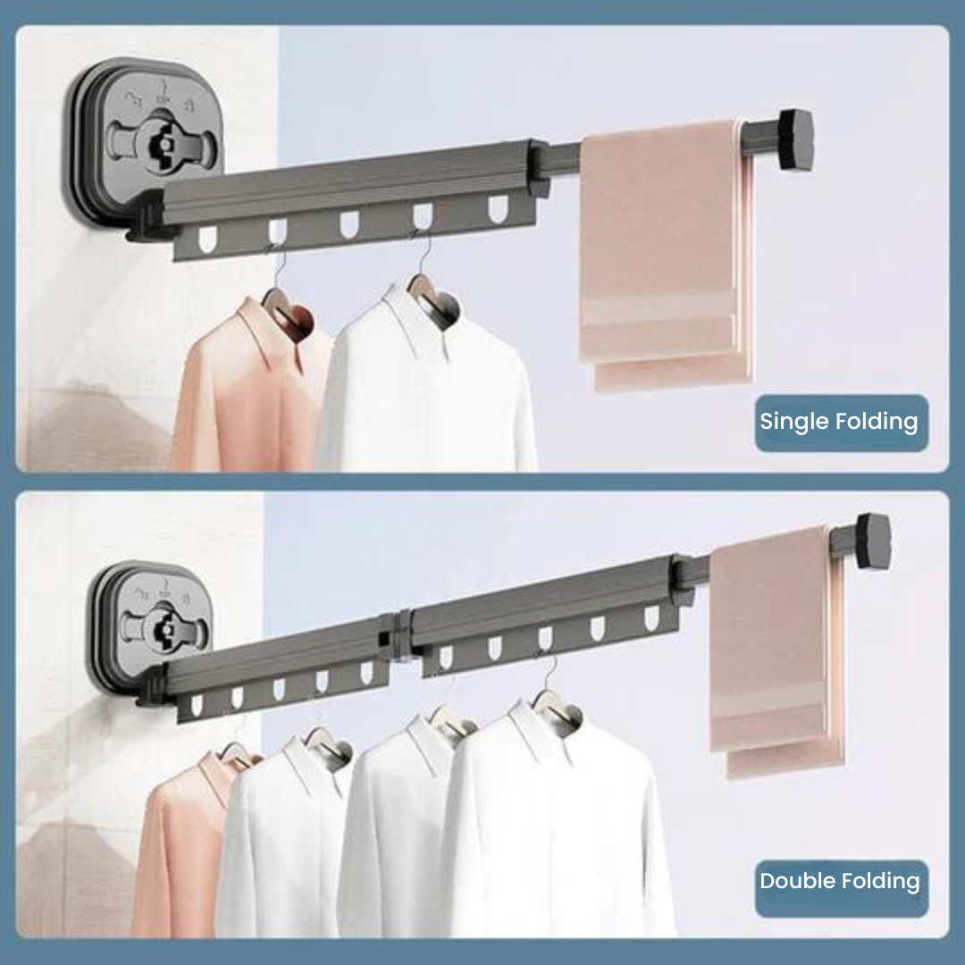 Securack Suction Cup Clothes Hanger Rack