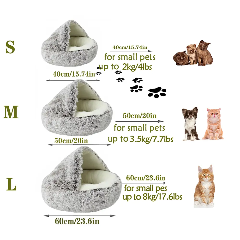 Snugpaws Cozy Plush Bed for Dogs & Cats