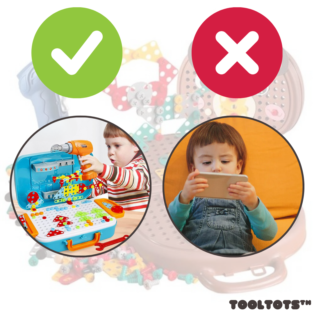 LAST DAY PROMOTION | ToolTots™ 3D Electric Drill Kit for Kids | Complete Set