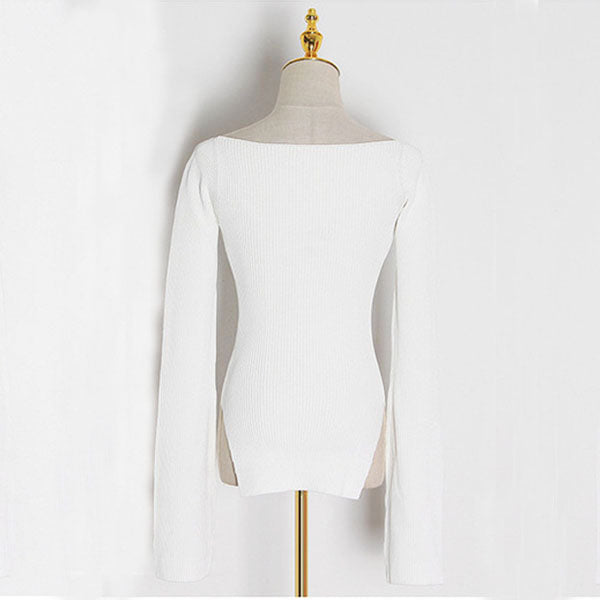 Ayesha Loose V-Neck Knitted Pullover