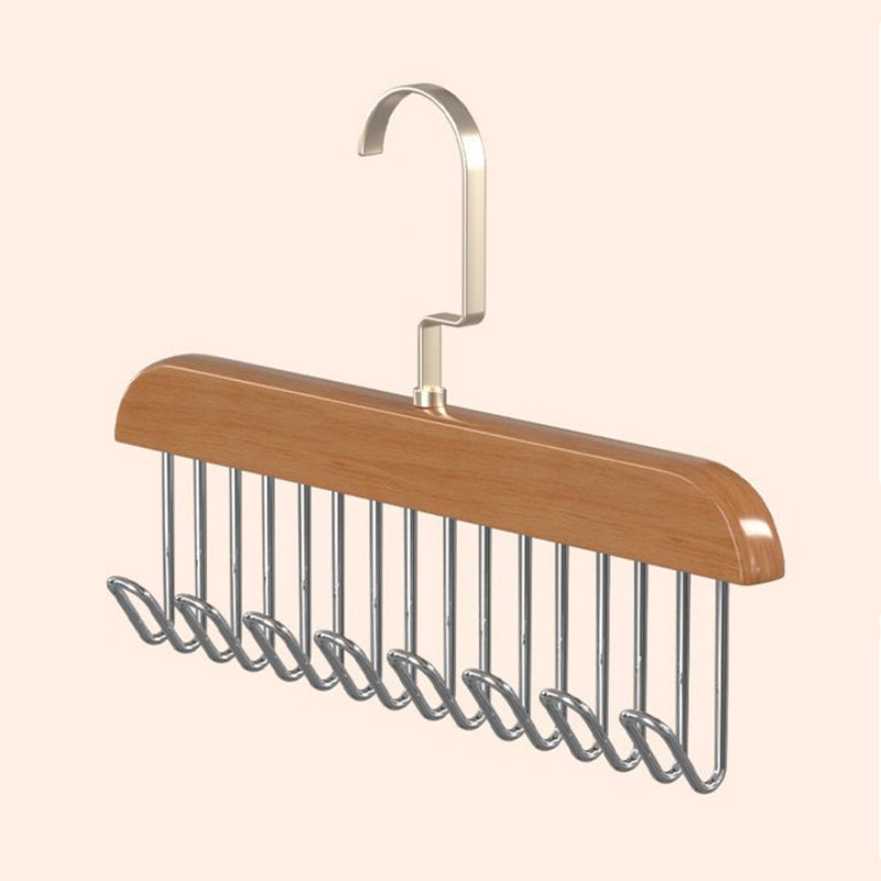 Multihang Deluxe Solid Wood Anti-Clutter Hangers | Set of 5