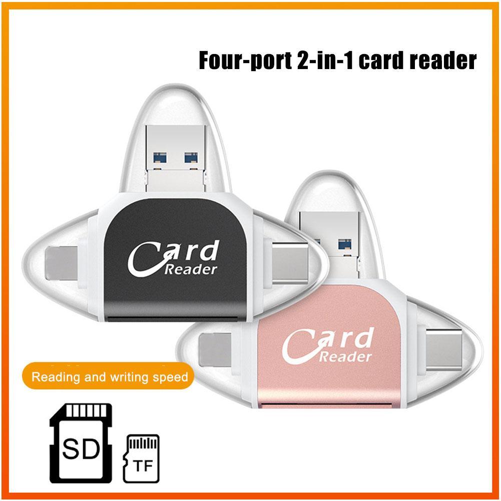 Multiplexor 4-in-1 Universal SD/TF Card Reader