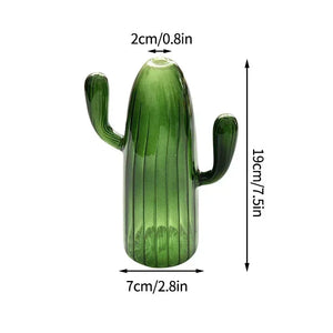 Fungglass Cactus & Mushroom Transparent Glass Vases