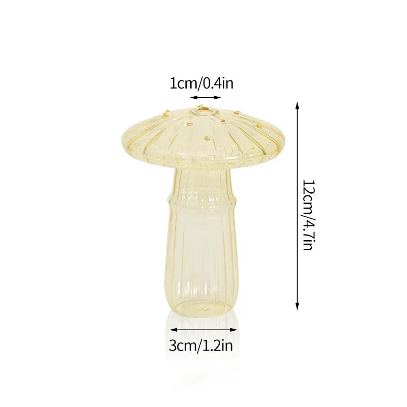 Fungglass Cactus & Mushroom Transparent Glass Vases