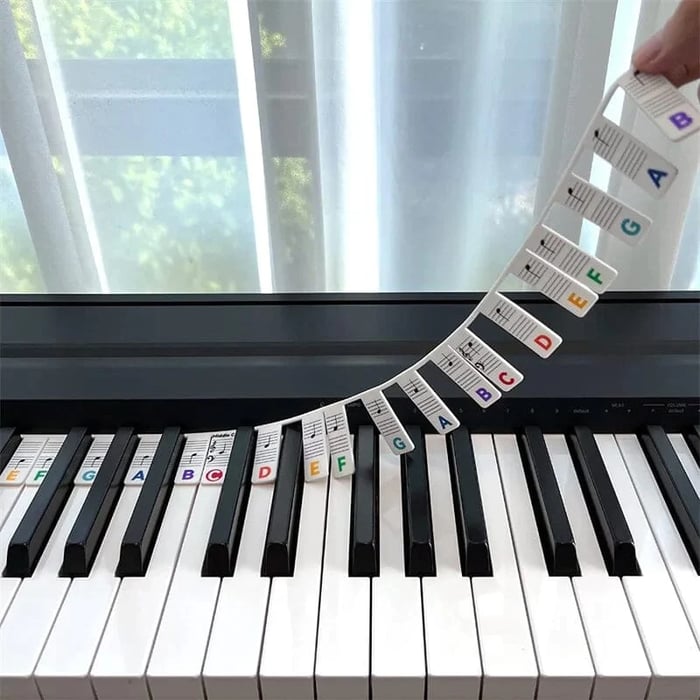 Pianote Reusable Silicone Piano Keyboard Note Labels