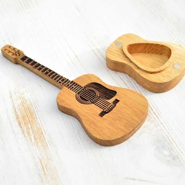 50% OFF | Plaxo Wooden Guitar Plectrum Case