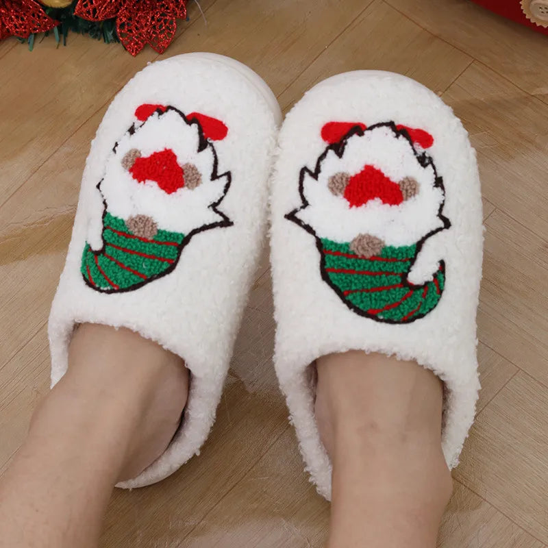 Xmaslips Cute Cartoon Santa Claus Home Slippers