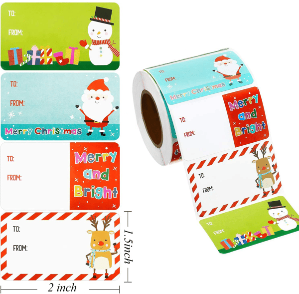 EARLY CHRISTMAS OFFER | Pixtag™ Self Adhesive Christmas Gift Tags Set of 500PCS