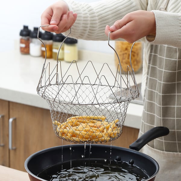 50% OFF | Multiserve Multifunctional Foldable Fry Basket