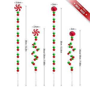 Sparkandy 24/36/50pcs Candy Cane Christmas Decoration Set