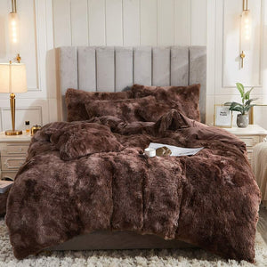 Fluffle Thick Fluffy Velvet Bedding Set