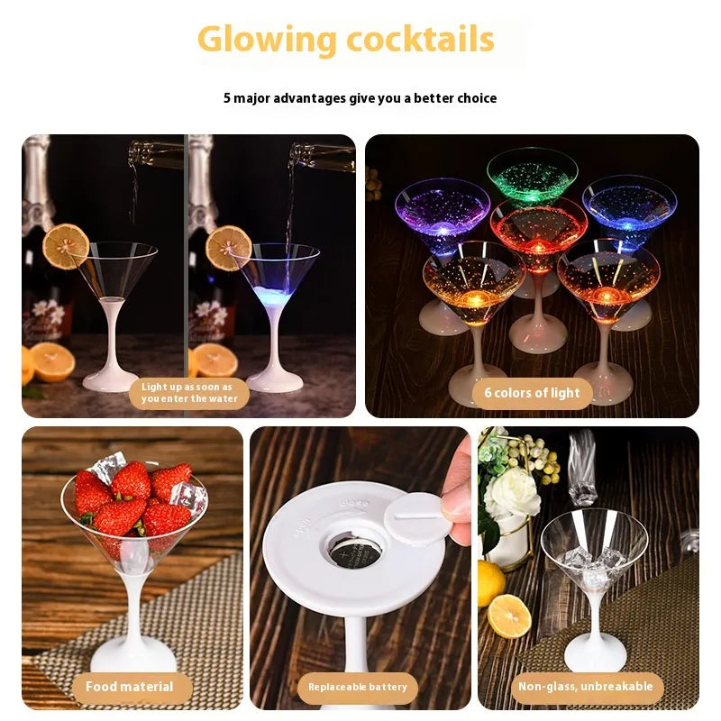 Gleamware LED Drinking Glasses | Set of 6 PCS