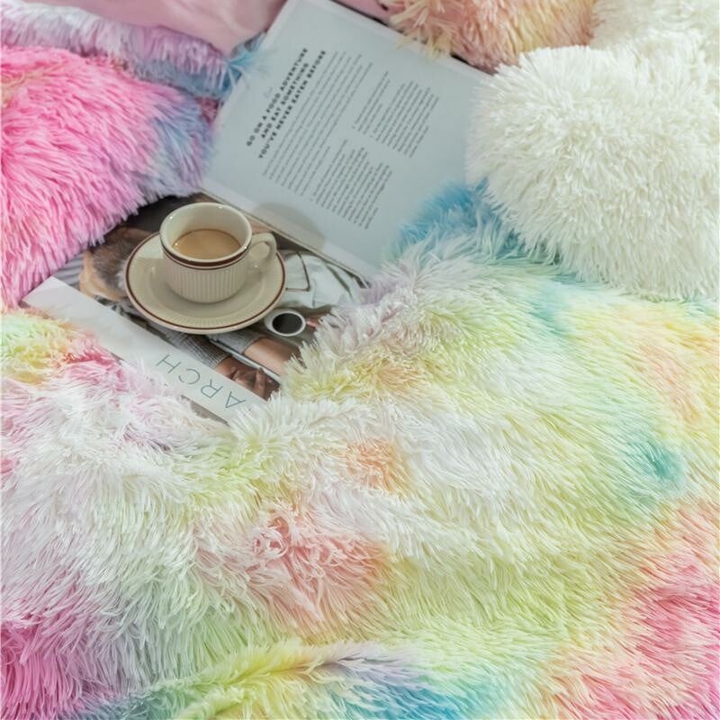 Fluffle Thick Fluffy Velvet Bedding Set