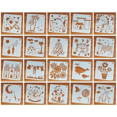 Stamprint Creative Hollow Painting Template Cards | Set of 20