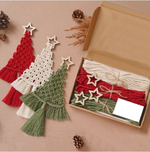 Festree 3PCS/Set DIY Woven Christmas Tree Kit