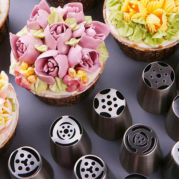 50% OFF TODAY! BeautyBake™ Cake Decor Piping Tips | Set of 12 Incl. FREE Piping Bag