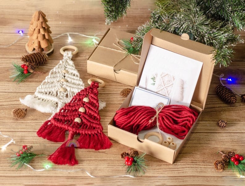 Festree 3PCS/Set DIY Woven Christmas Tree Kit