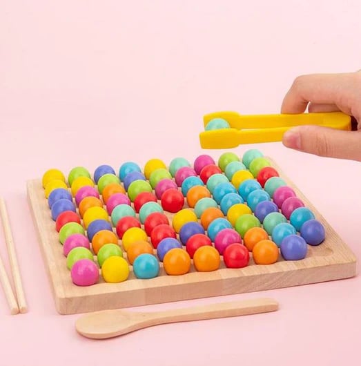 50% OFF | Beadle Wooden Bead Board Game – Connect Four Style Strategy Game