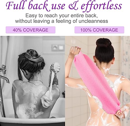 Exfoscrub Elastic Exfoliating Shower Body Scrub Strap