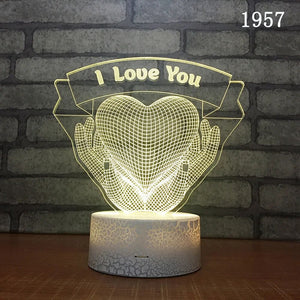 Illumantic™ Romantic 3D Night Light