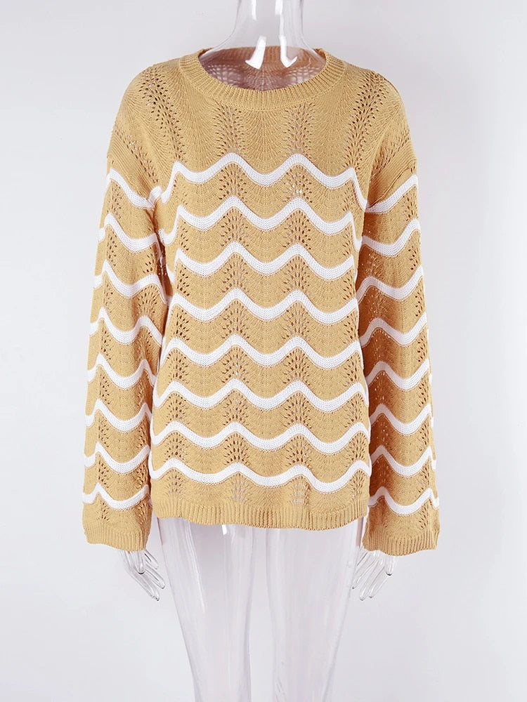 Millie Striped Knitted Women's Sweater