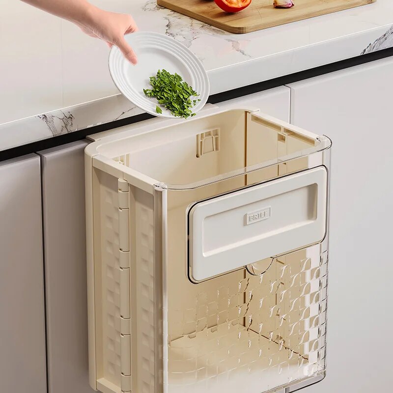 Hangbin Foldable Wall Hanging Punch-free Trash Can