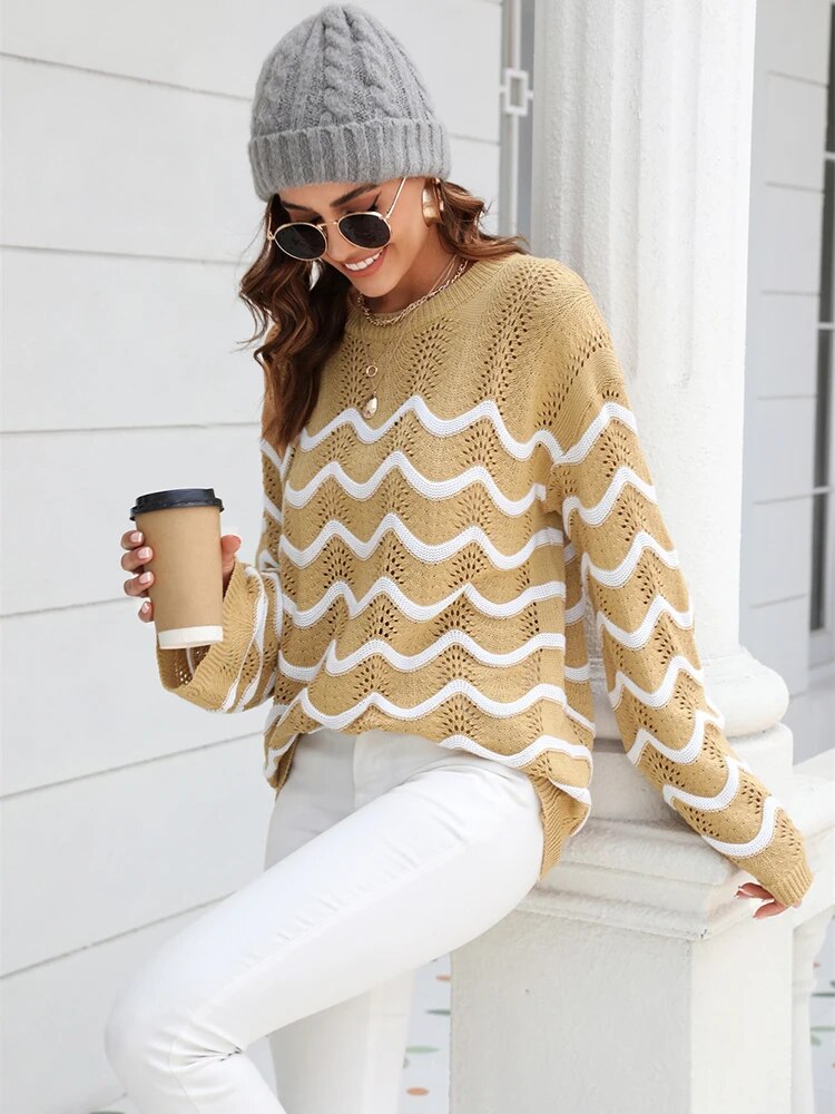 Millie Striped Knitted Women's Sweater