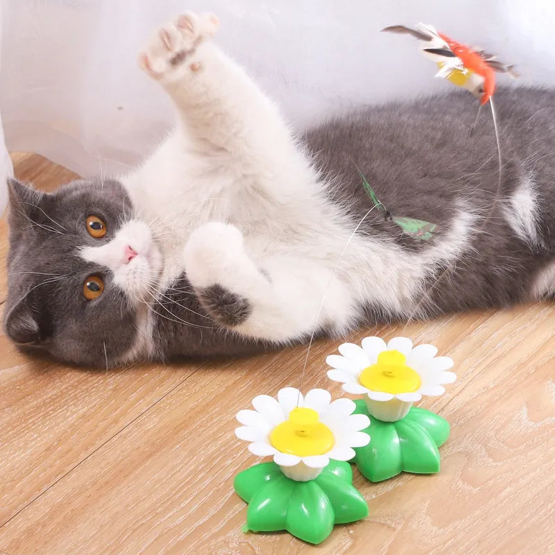 Katifly Automatic Rotating Bird & Butterfly Toy for Cats